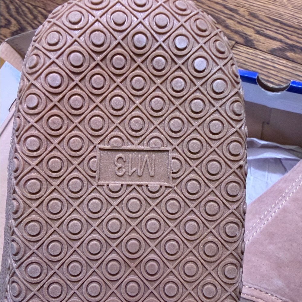 Old Friend men's san's sade slippers, cinnamon color, size M13 - Picture 9 of 12